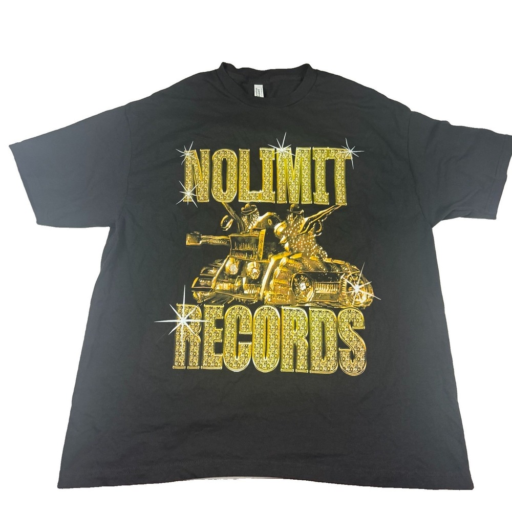 No Limit Records Master P T Shirt XL Gold Diamond Tank Hip Hop Rap Tee Black